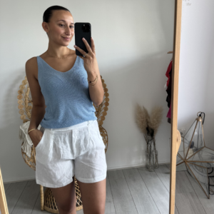 Ambika Linnen Short White