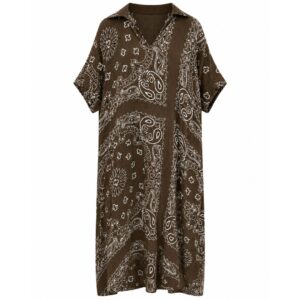 Beach Dress Paisley Brown