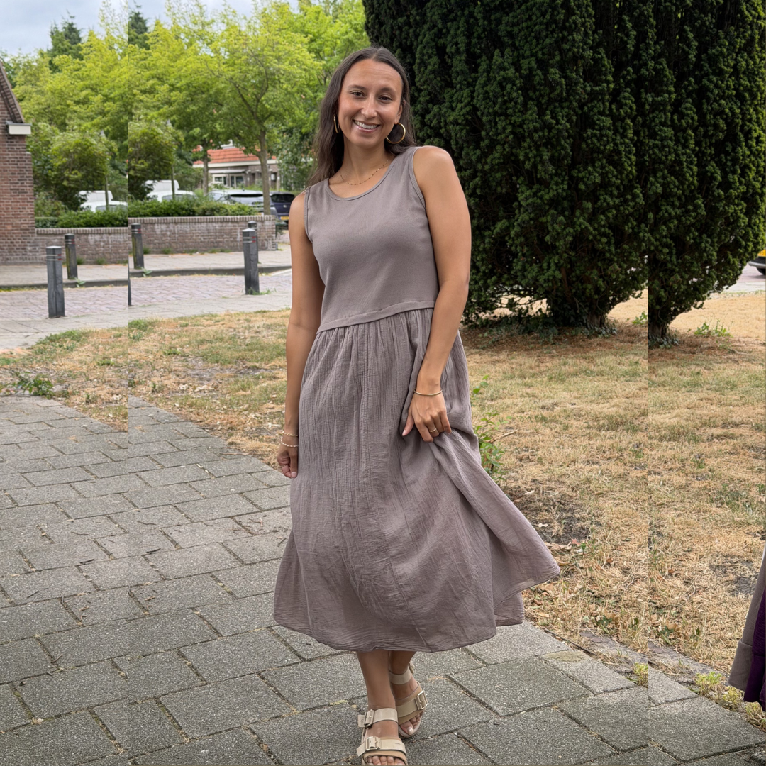 Luna Dress - Taupe