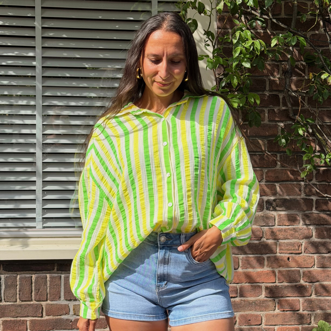 Fay Funky Blouse - Green Yellow