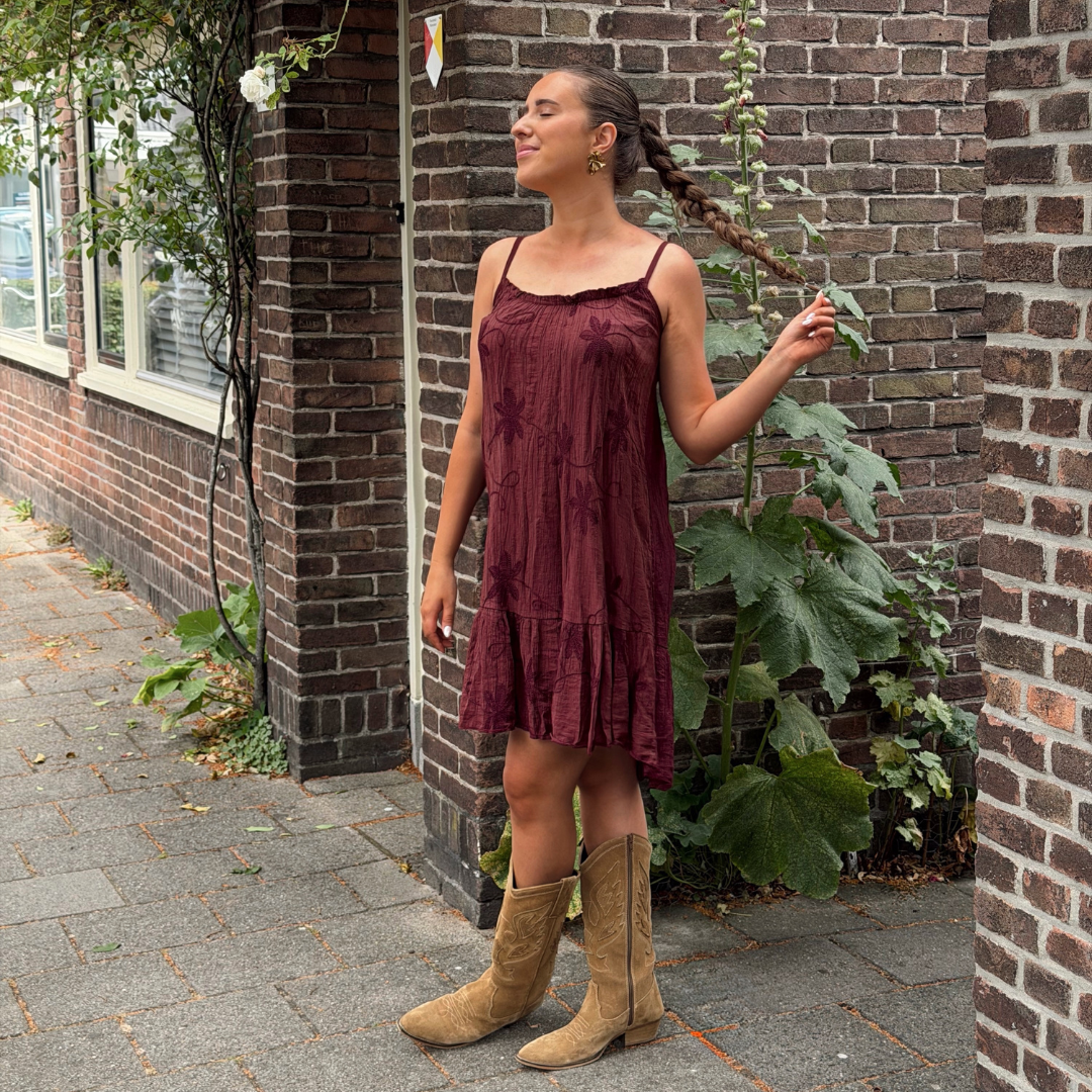 Jaimy Dress Bordeaux Red