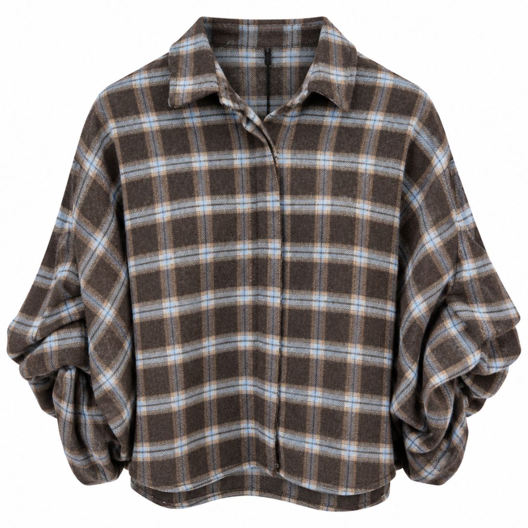 Blouse Brown/Blue