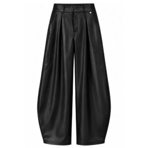 Leather look barrel black