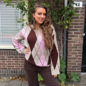 June Sweater Pink/Burgundy