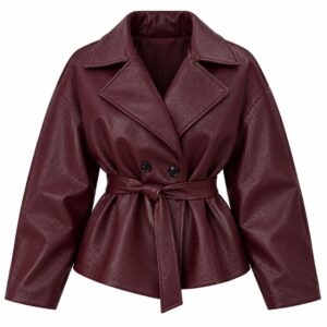 Burgundy PU Jacketn