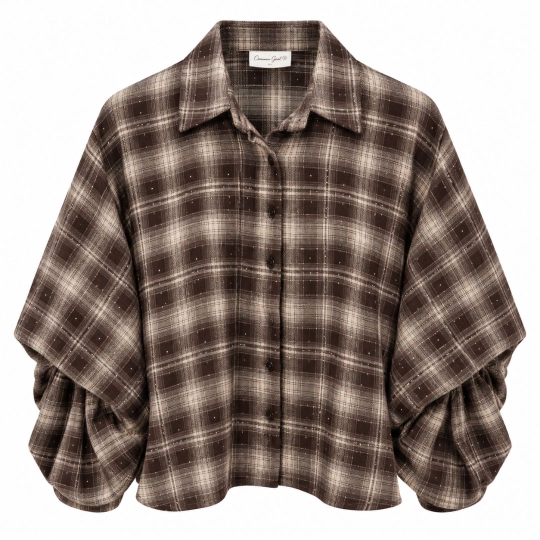 Houthakkers blouse Brown